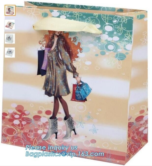 Bolsas de lujo de papel de las mejores compras por encargo de la calidad con la cinta, hoja elegante que sella la bolsa de papel S de lujo