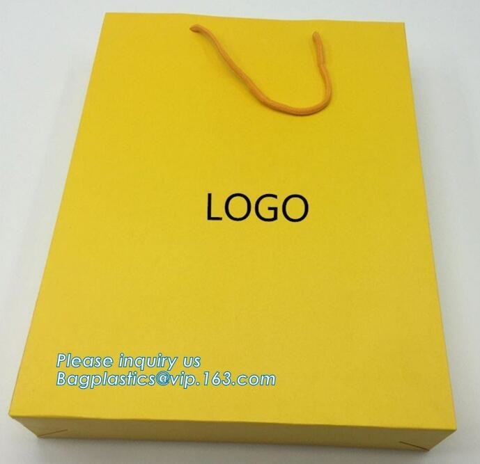 Bolsa de papel de lujo de Hotsale con la película del tacto, bolsa de papel de encargo de lujo con el ojeteador, lujo del partido del portador de papel