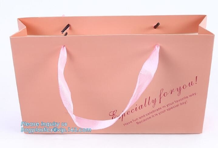 bolsa de papel linda modificada para requisitos particulares lujosa promocional de 4 colores de la nueva publicidad de la moda, regalos de lujo de la Navidad creativos