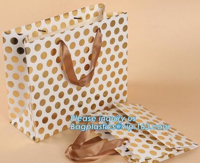 Portador impreso que hace compras de encargo manejar el pequeño empaquetado del regalo del papel de la joyería de la comida de la botella de vino del logotipo blanco barato de lujo de Kraft