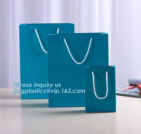 bolso de papel rosado impreso con el arco, bolso del regalo de las compras de compras de papel al por mayor de Logo Printed Retail Custom Luxury con el logotipo