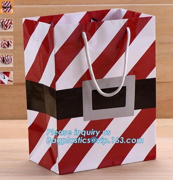 La caja de lujo de encargo del embalaje de la torta y del pan del papel de la panadería de la categoría alimenticia del regalo de la Navidad lleva la venta al por mayor del logotipo de la manija del corte del bolso
