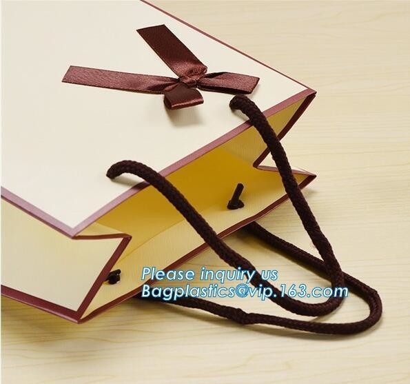 por encargo gracias subió los bolsos de lujo del regalo, bolsas de papel superiores de encargo de gama alta del boutique, bolsas impresas de encargo