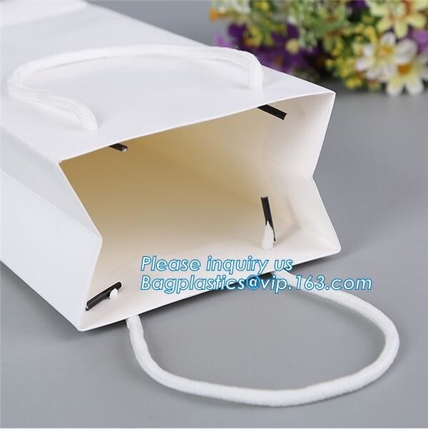Bolsa de papel con la manija de la cinta, bolsa fantástica para tomar los tallarines con las manijas, bolsos que hacen compras de papel, regalo pac