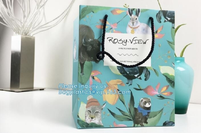 Las bolsas de papel por encargo DE CALIDAD SUPERIOR con su logotipo, bolsas de Exlcusive frescas de la flor de la planta de la maceta del bolso de la flor pueden ser