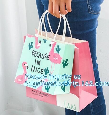 Bolso cortado con tintas reforzado resistente impreso personalizado de lujo del regalo del papel de la manija del portador que hace compras, portador, bolsos de la manija,