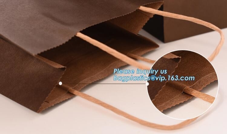 Bolso negro lleno de Matt Finish Paper Shopping Carrier con Dite Cut Handle, manija plana plegable Kraft del marrón lujoso del diseño