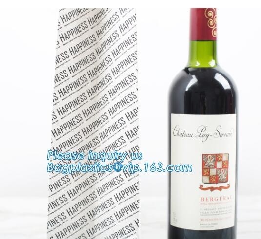 Aduana negra al por mayor del color sus propios bolsos de Logo Printed Recycled Wine Paper, galleta Packa de la ropa del vino de las compras de la bolsa de papel