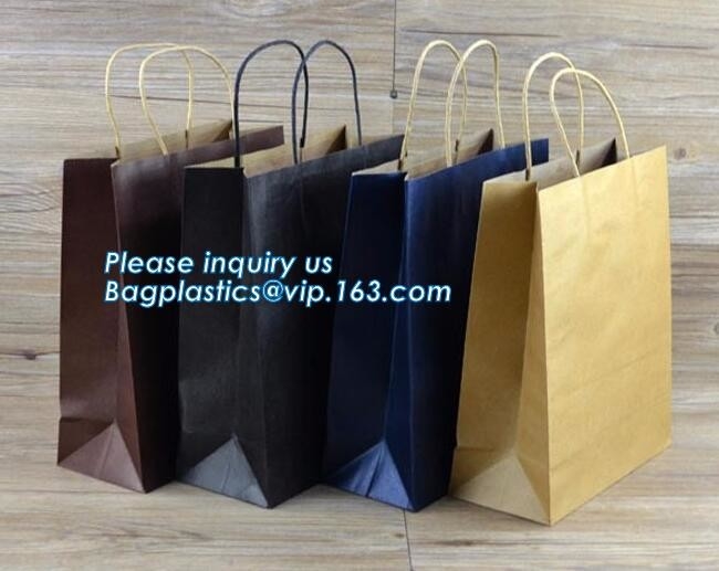 Manija de empaquetado de encargo promocional portátil de la bolsa de papel del ultramarinos del bolso, bolsa de papel de lujo más nueva amistosa del vestido que se casa del eco