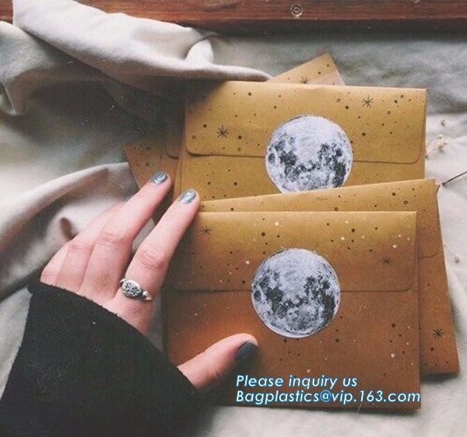 Las tarjetas de papel de encargo baratas de sobre de la tarjeta de regalo y envuelven, sobre rojo de papel chino del Año Nuevo con el paquete del bagplastics del logotipo