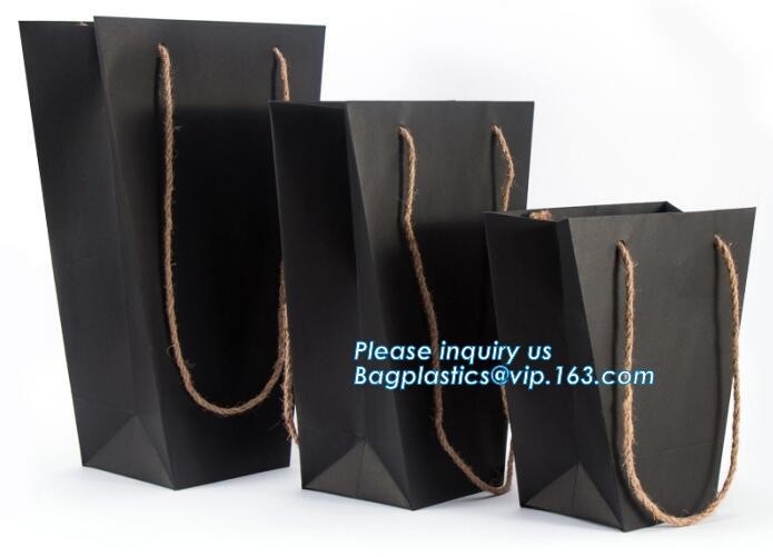 Bolsa de la flor con la bolsa de papel modificada para requisitos particulares diverso color de Kraft de las plantas de tiesto con la manija, sellando flujo de papel de la suposición del logotipo