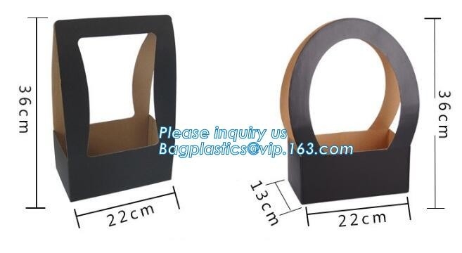 Bolsa de papel impresa de encargo al por mayor de Logo Decoration Gift Flower Kraft, casandose la flor que embala el paquete del bagease de la bolsa de papel de Kraft