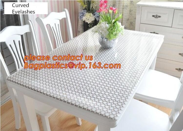 Paño de mesa de comedor de Oilproof de la prenda impermeable de Tablecover del cuadrado de cristal suave/del rectángulo de la flor de la plata del oro del mantel del PVC BAGEASE