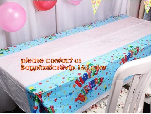 Accesorios al aire libre disponibles plásticos de las fuentes de los niños de los muchachos de las muchachas de cumpleaños del mantel creativo de la fiesta, partido del feliz cumpleaños