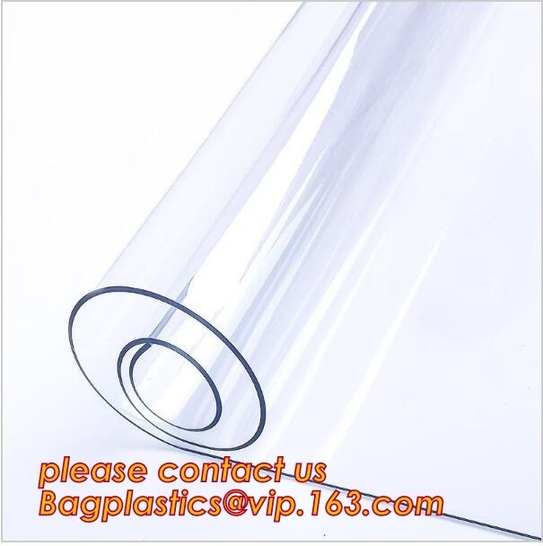 Mantel plástico suave del mantel transparente de encargo impermeable y prueba de aceite, Plas suaves impermeables de la estera del paño de cristal del PVC