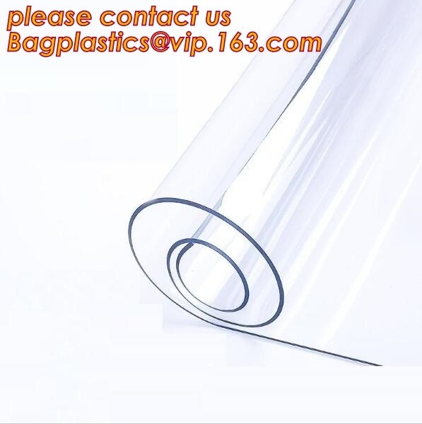 Las esteras de tabla plásticas disponibles del mantel de la prueba de aceite del SUPER CLEAR ECO helaron el paño de cristal suave impermeable del PVC del tablero cristalino