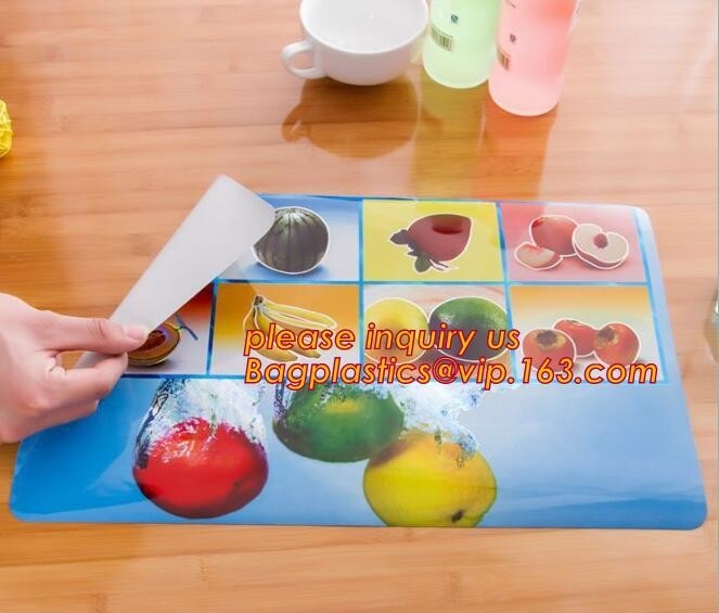 Precio al por mayor que cena la estera de tabla de la estera de lugar del silicón de la tela del PVC de la estera, accesorios del vajilla alrededor del agua plástica del PVC de la estera de lugar