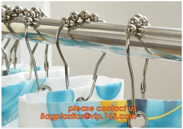 Cortina de ducha transparente 3D con el imán, cortina de ducha plástica del cuarto de baño de la calidad, cortina de ducha del día de fiesta, cuarto de baño porque