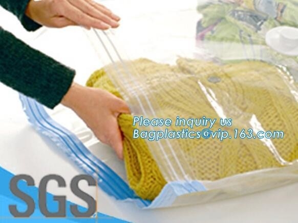 el lecho con la válvula de succión, almacenamiento para la ropa con la bomba, vacío de los bolsos de vacío comprimió los bolsos, bagplastics, bagease