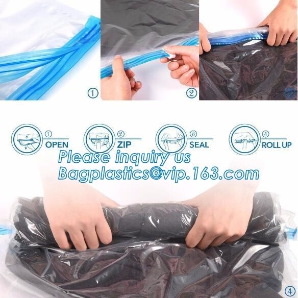 Bolso para el viaje, bolso del colchón del paquete de vacío, bolsos plásticos del almacenamiento del vacío, bolsos que embalan del edredón del vacío, v plano del espacio del PA