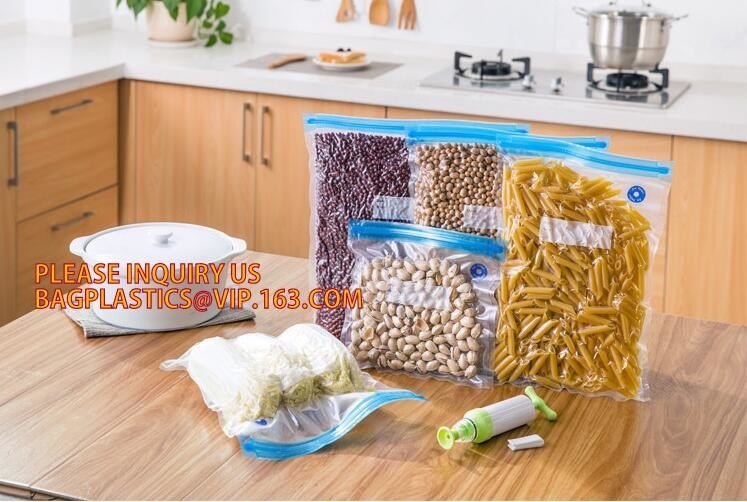 Los bolsos del sellador de la comida del vacío grabaron en relieve el bolso de vacío plástico aislado que el ahorrador de la comida congelada EMPAQUETA el bolso de rollo texturizado de almacenamiento del vacío F