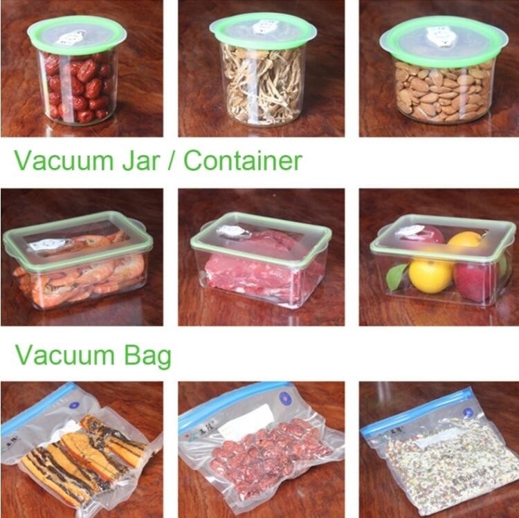 LIMPIE EL TARRO con la aspiradora, ENVASE del VACÍO, bolso del almacenamiento de la comida de la bolsa del vacío del canal, bolso del almacenamiento del vacío de la categoría alimenticia de la seguridad, hogar utilizó el VAC