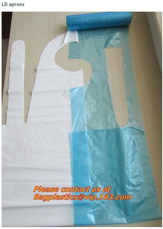 delantales plásticos del PE, delantal polivinílico, ld disponible, delantales, delantal del LDPE, delantal del HDPE, delantal del PE