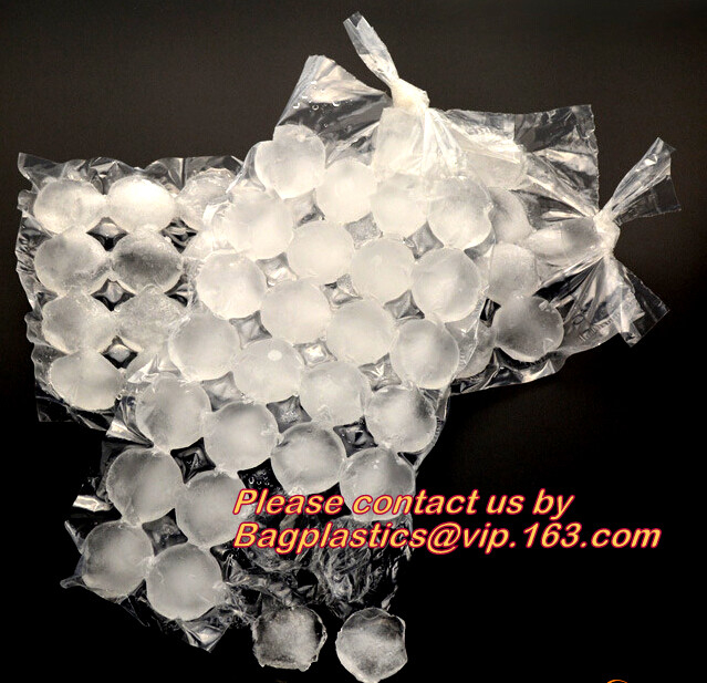 Fabricante de encargo libre del cubo de hielo de BPA, bolsos plásticos del cubo de hielo del PE disponible del polietileno, bolso de empaquetado autoadhesivo del cubo de hielo