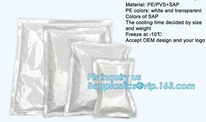 Paquete de enfriamiento del congelador del envase en frío de la bolsa de hielo del gel, la bolsa de hielo fría de enfriamiento conveniente al aire libre del bolso del refrigerador del instante, un kee más fresco del bolso