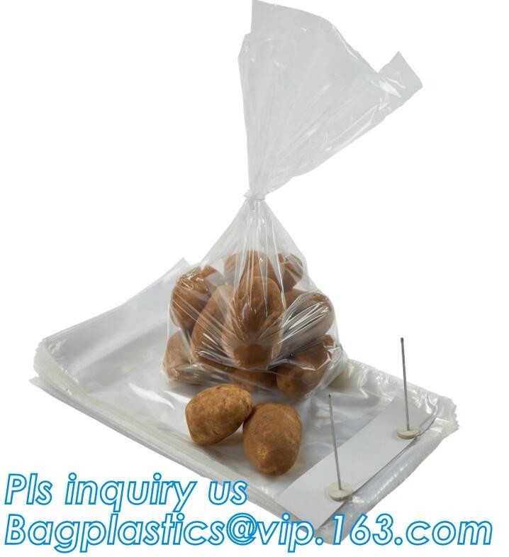 bolso biodegradable del periódico, bolsos del tirador, bolso impreso plástico del pan del bolso polivinílico del wicket, LDPE polivinílico claro Wic del embalaje del pan