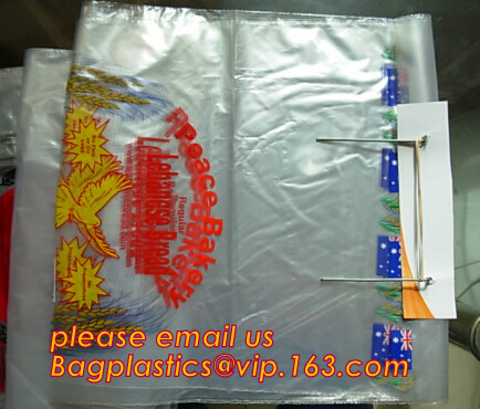 Bolsos impresos de encargo del embalaje del pan del wicket del plástico transparente/wicket plástico b plástico del pan de la panadería del wicket Bags/PE del pan de la comida