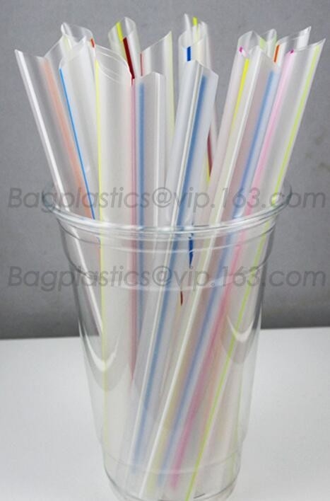 paja de beber plástica del estiércol vegetal para la promoción de la bebida, sraw de la bebida del jugo, paja de beber plástica biodegradable de la categoría alimenticia