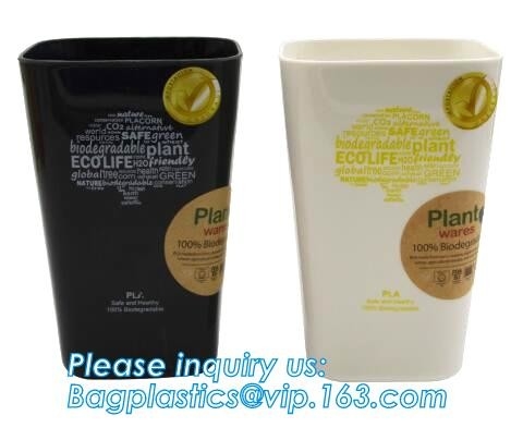 Taza rígida abonable, PLA biodegradable, tazas plásticas biodegradables respetuosas del medio ambiente del PLA, PLA 16oz 500ml, café de las tazas a ir MU