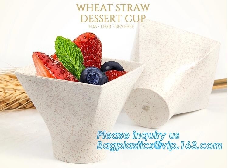 Tazas plásticas biodegradables respetuosas del medio ambiente abonablees del PLA de la paja del trigo, 2,5 azúcar de la onza 4oz 6.5oz 8oz 12 onza 16oz 20oz 22oz 32oz