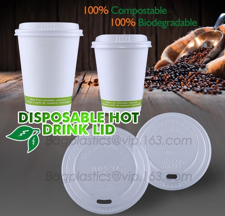 Las tazas biodegradables respetuosas del medio ambiente de la maicena CPLA, SGS del FDA certificaron el agitador biodegradable disponible del café de CPLA para el PA