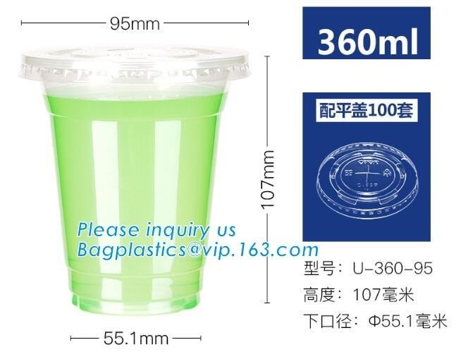 Tapas al por mayor el 100% abonablees disponibles de CPLA para los cuencos de sopa, taza de papel biodegradable del PLA 8oz con la tapa, bagplastics pac