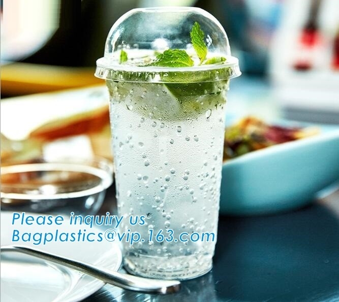 Tapa amarilla opaca biodegradable y abonable con Niza diseño, tapa de la taza (tapa) de la taza del PLA, bagplastics de la taza de café del bagease
