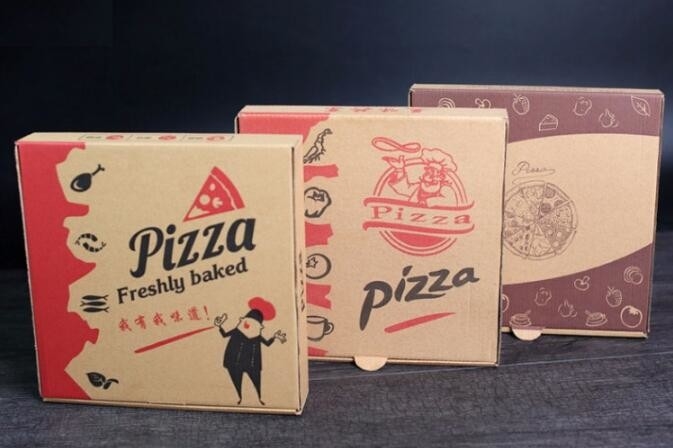 cartulina de encargo caja congelada reutilizable de la pizza de 12 pulgadas, bagease al por mayor de la impresión en offset de la caja acanalada de encargo barata de la pizza