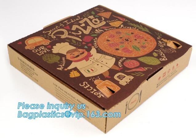 Caja de papel barata de la pizza de la venta caliente, caja impresa de la pizza del cartón, caja de papel acanalada de encargo al por mayor de la pizza/pizza que embala a BO