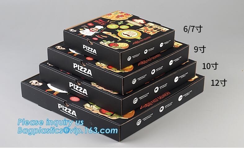 caja blanca de las pastas del pollo frito de la ensalada de la pizza de la hamburguesa del papel de Kraft con la manija crear calidad del mejor para requisitos particulares del color del tamaño del logotipo