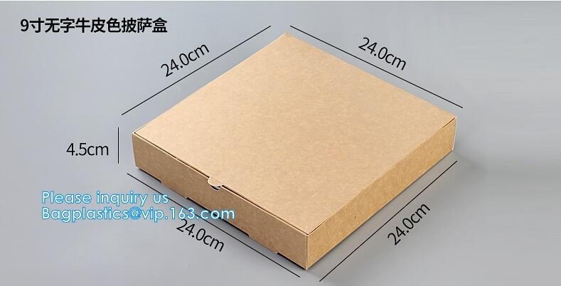 Correo de encargo de Logo Printed Reusable Corrugated Packing caja de la pizza de 12 pulgadas, caja negra de papel de encargo de la pizza, pulgada 8inch 1 de la ronda 6