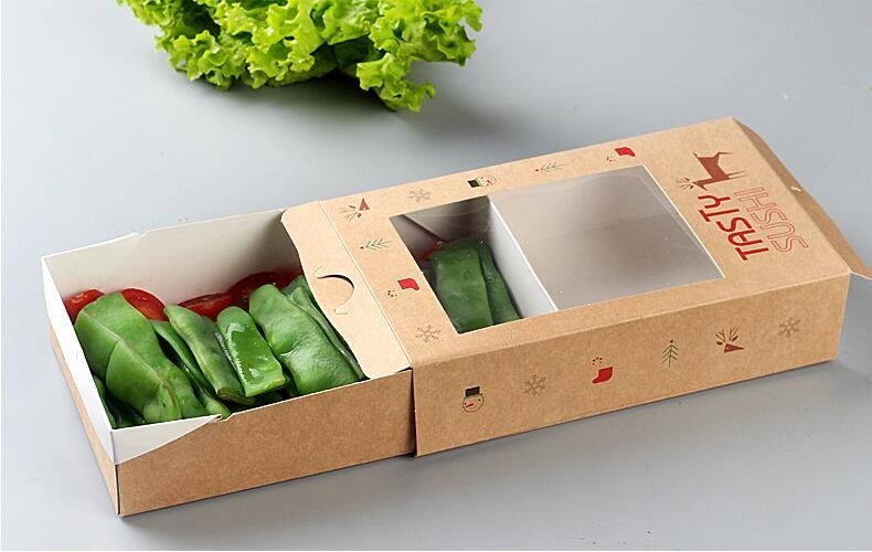 La fiambrera disponible al por mayor del papel del acondicionamiento de los alimentos para llevar Kraft, recicla aduana imprimió el PA rápido disponible del almuerzo de Kraft
