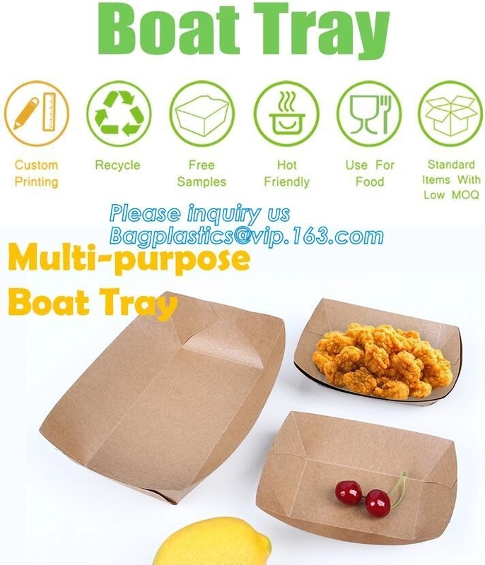 Saque a envases de comida del envasado de alimentos la fiambrera biodegradable Kraft disponible la caja de papel, caja marrón/Wh de la comida del papel de Kraft