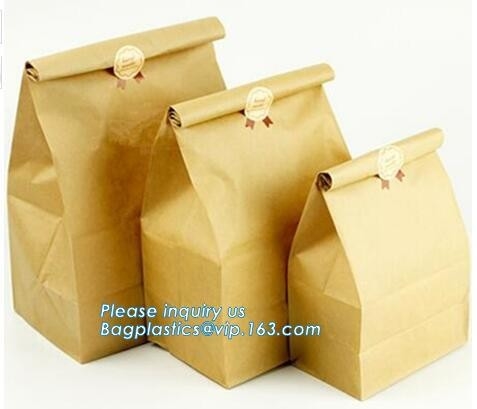 la bolsa de papel de los alimentos de preparación rápida de la bolsa de papel de Kraft del bagease del bolso del regalo de la promoción, se lleva vagos del papel de bajo costo del pan marrón del grado de los alimentos de preparación rápida