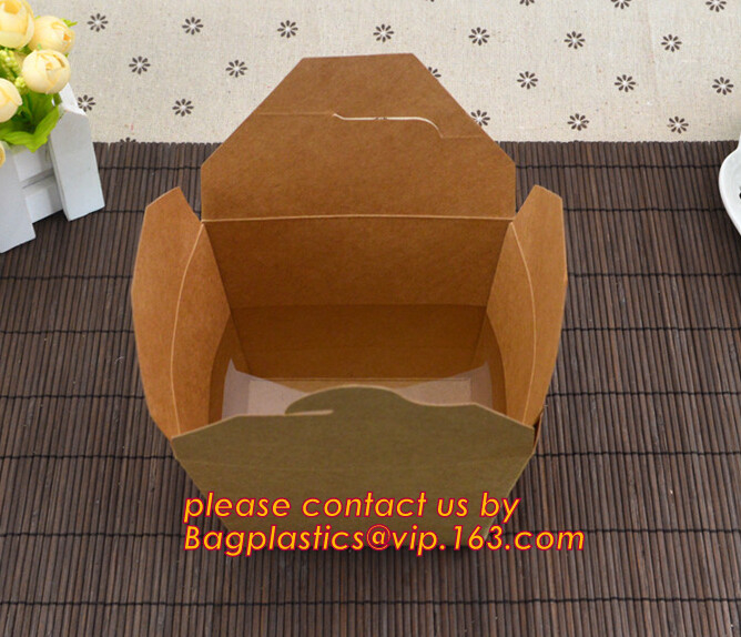 caja marrón para la comida de la hamburguesa con la impresión del logotipo, caja de papel de categoría alimenticia, fiambrera, caja de Bento, Frie de la hamburguesa de la cartulina de Kraft