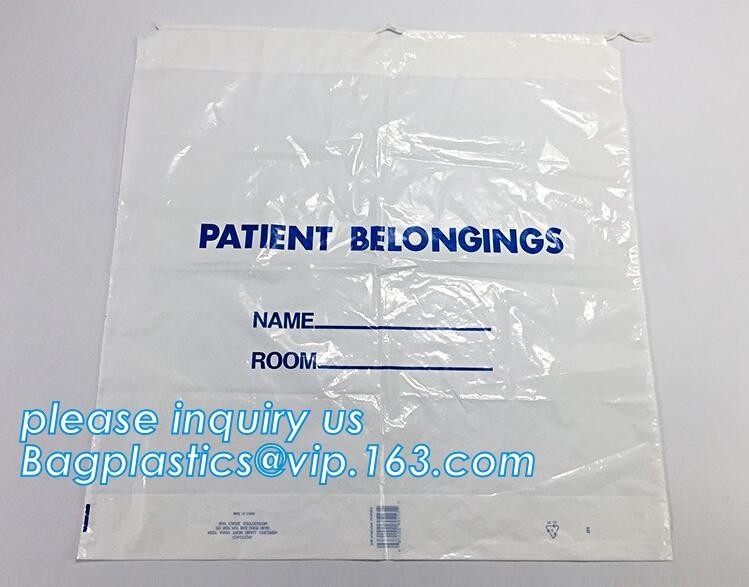 LOS BOLSOS PERSONALES DE BLEONG, BOLSOS PACIENTES, BOLSOS QUE PERTENECEN PACIENTES, DTRAWTAPE EMPAQUETAN, LOS BOLSOS DE LAZO, SECUENCIA CLOSAURE, SELLO DE LA CINTA