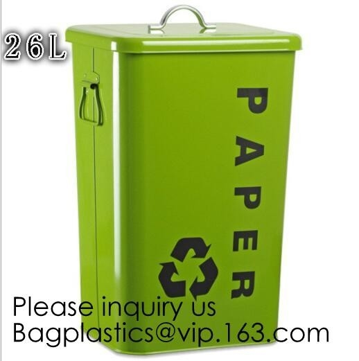 Compartimiento de Tin Garbage /Dust del metal del hogar, lata del compartimiento de almacenamiento del alimento para animales del perro del metal/bote de basura/compartimiento de basura galvanizados, fuentes de la tienda