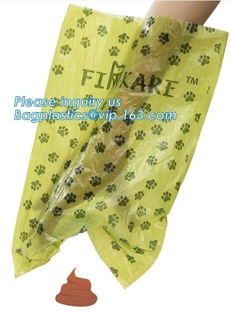 380 bolsos/bolso hermético de la basura del perro casero de la caja, bolso del impulso del perro, animal doméstico que limpia el bolso biodegradable de la basura del impulso del perro negro, bagease pac