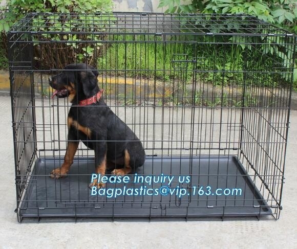 Rasguñe resistente y muerda las jaulas plegables intrépidas resistentes de las perreras del perro del alambre del animal doméstico, doblando las jaulas de acero del perro con la bandeja plástica