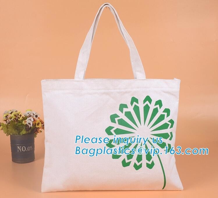 bolsos largos del algodón de la manija del bolso blanco del algodón buenos para el ambiente, bagease promocional del bolso de la manija de la bolsa de asas de compras del algodón